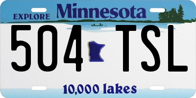 MN license plate 504TSL