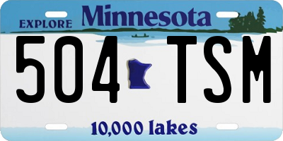 MN license plate 504TSM