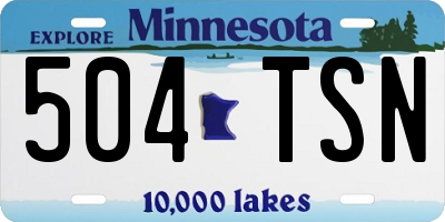 MN license plate 504TSN