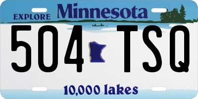 MN license plate 504TSQ