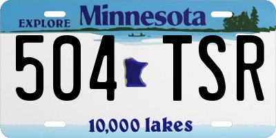 MN license plate 504TSR