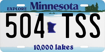 MN license plate 504TSS