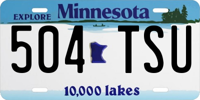 MN license plate 504TSU