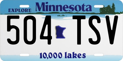 MN license plate 504TSV