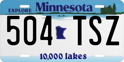 MN license plate 504TSZ