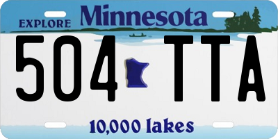 MN license plate 504TTA