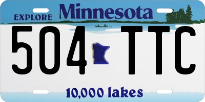 MN license plate 504TTC