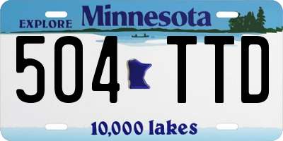 MN license plate 504TTD