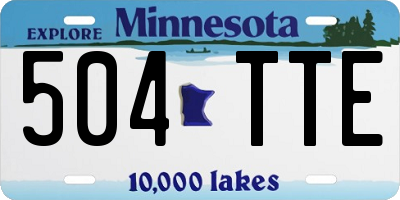MN license plate 504TTE