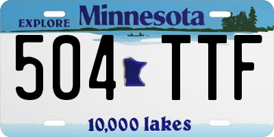 MN license plate 504TTF