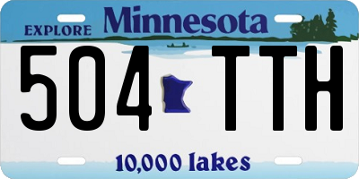 MN license plate 504TTH