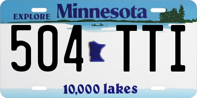 MN license plate 504TTI