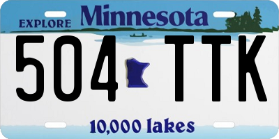 MN license plate 504TTK