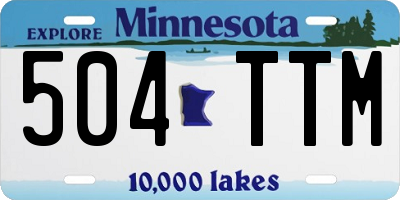 MN license plate 504TTM