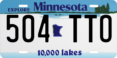 MN license plate 504TTO