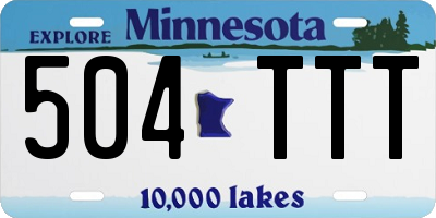 MN license plate 504TTT