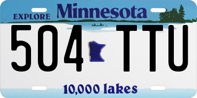 MN license plate 504TTU
