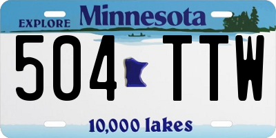 MN license plate 504TTW