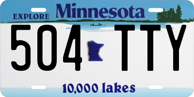 MN license plate 504TTY