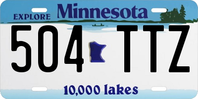 MN license plate 504TTZ