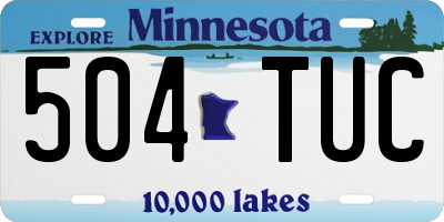 MN license plate 504TUC
