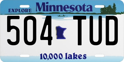 MN license plate 504TUD