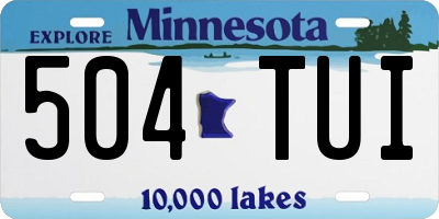 MN license plate 504TUI