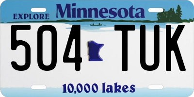 MN license plate 504TUK