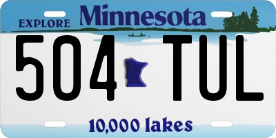 MN license plate 504TUL