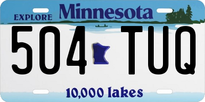 MN license plate 504TUQ