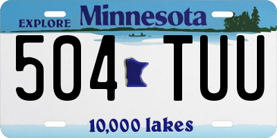 MN license plate 504TUU