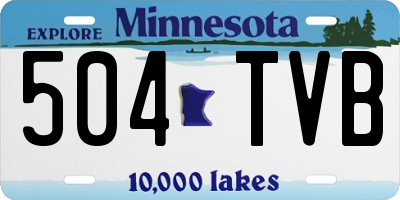 MN license plate 504TVB
