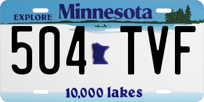 MN license plate 504TVF
