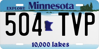 MN license plate 504TVP
