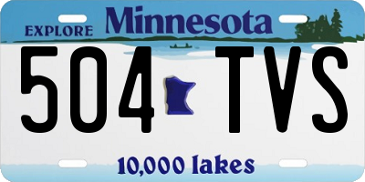 MN license plate 504TVS