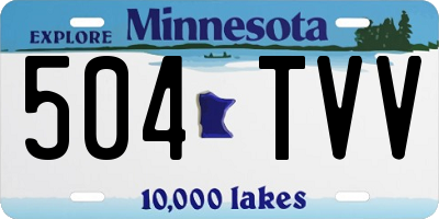 MN license plate 504TVV