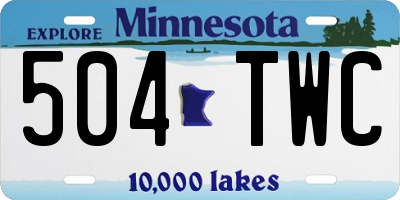 MN license plate 504TWC