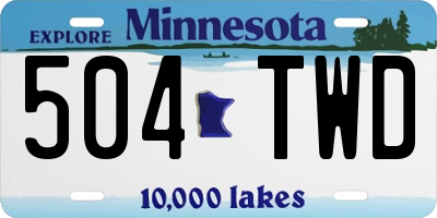 MN license plate 504TWD