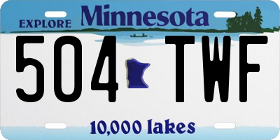 MN license plate 504TWF
