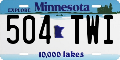 MN license plate 504TWI
