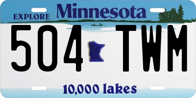 MN license plate 504TWM