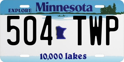 MN license plate 504TWP