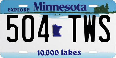 MN license plate 504TWS