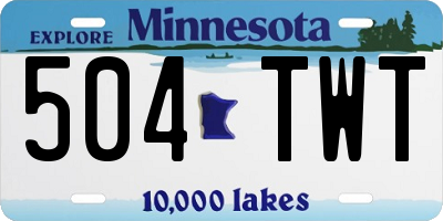 MN license plate 504TWT