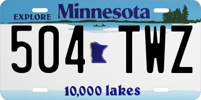 MN license plate 504TWZ