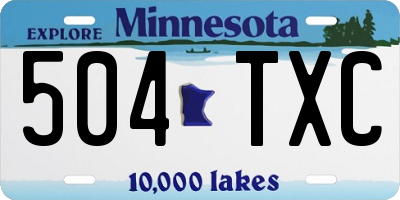 MN license plate 504TXC