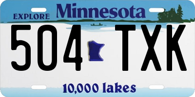 MN license plate 504TXK