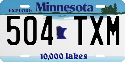 MN license plate 504TXM