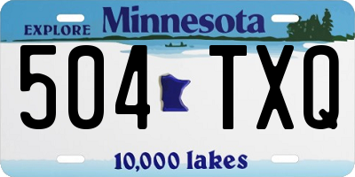 MN license plate 504TXQ