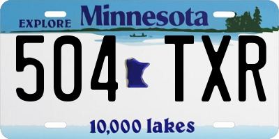 MN license plate 504TXR